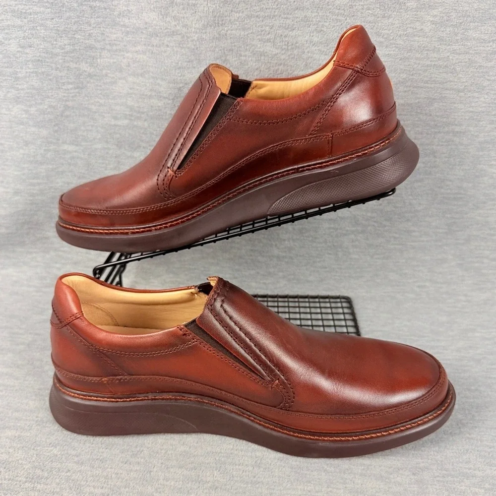 Samuel Hubbard Rafael Slip On Loafers Mens 12 XW Brown Whiskey Leather Shoes